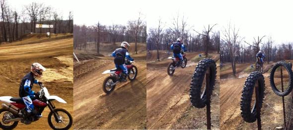 frame grabs from video of Bill on TC449 at Lincoln Trail MX